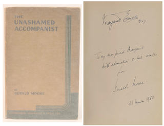 Moore, Gerald. (1899–1987) The Unashamed Accompanist - SIGNED TO MARGARET EAVES