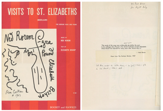 Bishop, Elizabeth. (1911 - 1979) & Rorem, Ned. (1923-2022)[Bidart, Frank. (b. 1939)] "Visits to St. Elizabeths" - INSCRIBED BY BISHOP TO BIDART