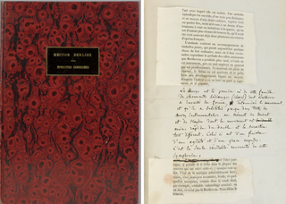 Berlioz, Hector. (1803-1869) [Beethoven, Ludwig van. (1770–1827)] BEETHOVEN'S FIRST SYMPHONY ANALYZED BY BERLIOZ - Proof with Autograph Insertions