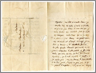 Scribe, Eugene.  (1791-1861) Important Autograph Letter regarding La Muette de Portici.