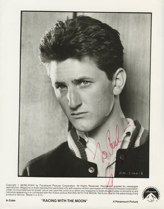 Penn, Sean. (b. 1960) "Racing with the Moon"—Signed photograph