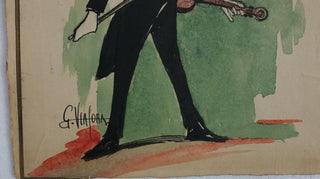 [Seidel, Toscha. (1899–1962)] Viafora, Giovanni. (1870-1930) Original Caricature Portrait Painting