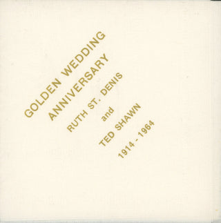 Shawn, Ted. (1891–1972) & St. Denis, Ruth. (1879–1968) Napkin from their Golden Wedding Anniversary Party