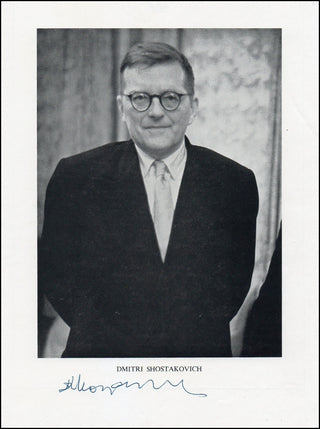 Shostakovich, Dimitri. (1906-1975) Signed Photograph