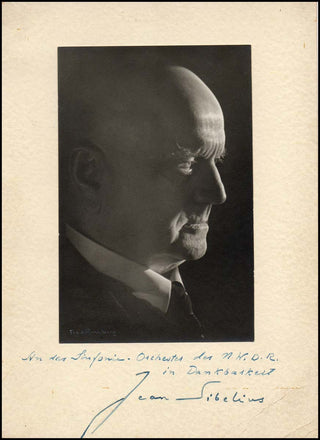 Sibelius, Jean. (1865-1957) Signed Photograph to N.W.D.R. Symphony