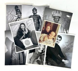 [OPERA] De Paolis, Alessio. (1893-1964) & Diaz, Justino. (b. 1940) & Gedda, Nicolai. (1925-2017) & Gobbi, Tito. (1913-1984) & Guarrera, Frank. (1923-2007) & Nadeira, Jean. (1918-1972) Signed Vintage Photographs of Opera Singers by Distinguished Photograph