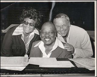 Sinatra, Frank. (1915–1998) & Fitzgerald, Ella. (1917–1996) & Basie, Count. (1904–1984) Original Photograph