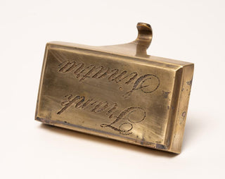 [Sinatra, Frank. (1915–1998)] Frank Sinatra's Engraved Brass Dressing Room Hook from Las Vegas, view 3