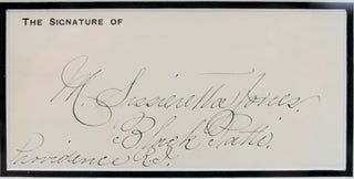 Jones, Matilda Sissieretta Joyner. (ca. 1868-1933) Rare Autograph Signature