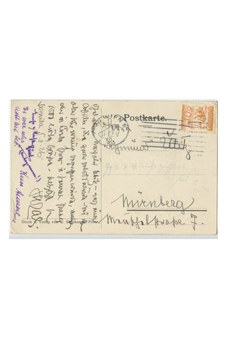 Leo Slezak signed caricature postcard, 1926, view 2
