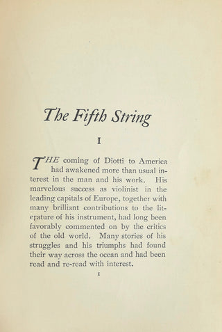 Sousa, John Philip. (1854–1932) "The Fifth String"  - Signed to his favorite Soprano, Estelle Liebling