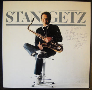Getz, Stan. (1927–1991) Signed Photograph on LP Cover