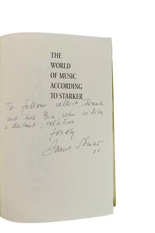 Starker, Janos. (1924–2013) The World of Music According to Starker - SIGNED TO A FELLOW CELLIST