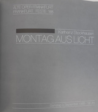 Stockhausen, Karlheinz.  (1928 - 2007) "LICHT" - SIGNED Set of Libretti