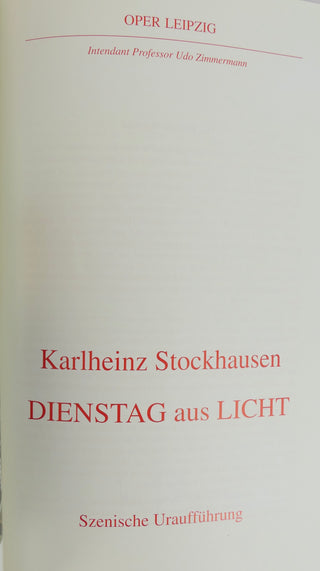 Stockhausen, Karlheinz.  (1928 - 2007) "LICHT" - SIGNED Set of Libretti