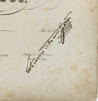 Strauss I, Johann. (1804-1849) "Festlieder Walzer für das Piano-Forte. 193tes Werk."  - SIGNED SCORE