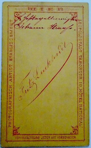 Strauss, Johann. (1825-1899) Original CDV Photograph