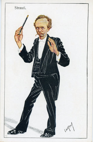 Strauss, Richard. (1864–1949) Caricature Postcard