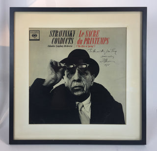 Stravinsky, Igor. (1882–1971) [Avedon, Richard. (1923 - 2004)] "Stravinsky Conducts Le Sacre du Printemps" - Signed LP Cover