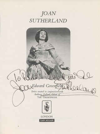 Sutherland, Joan. (1926–2010) Signed Photograph