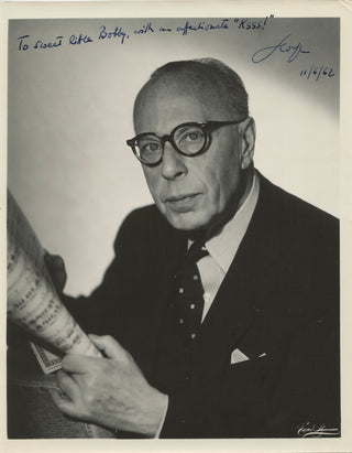 Szell, George. (1897–1970) Signed Photograph  "WITH AN AFFECTIONATE KSSS!"