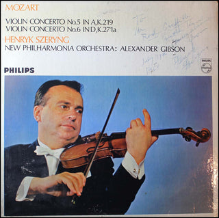 Szeryng, Henryk. (1918–1988) Signed LP Cover Photograph