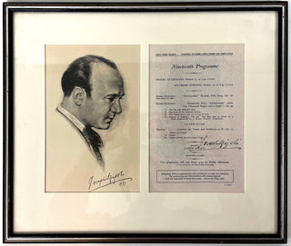 Szigeti, Joseph. (1892–1973) Signed Concert Program Framed Ensemble