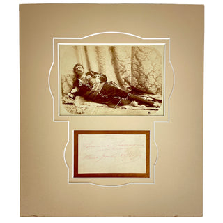Tamagno, Francesco. (1850–1905) Autograph Signature with Original Photograph