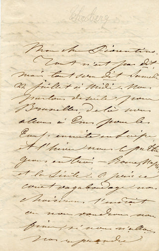 Thalberg, Sigismund. (1812-1871) & Cecchina, Francesca (1816-1901) Joint Autograph Letter Signed