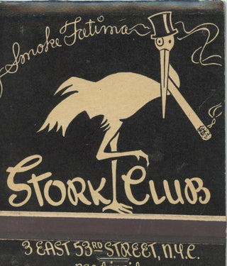 [Stork Club] The Stork Club Oversize Matchbook, ca. 1940s