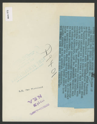 Théremin, Leon. (1896-1993) Three Original Press Photographs