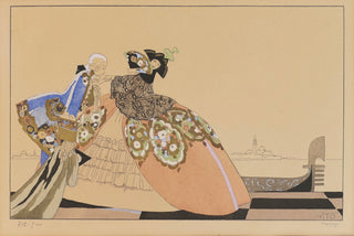 Tito, Ettore. (1859 - 1941) 'A Venise', pochoir print, ca. 1925-30