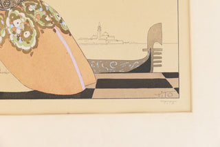 Tito, Ettore. (1859 - 1941) 'A Venise', pochoir print, ca. 1925-30