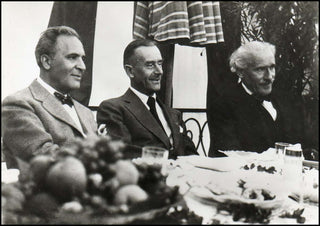Toscanini, Arturo. (1867–1957) & Mann, Thomas. (1875–1955) & Walter, Bruno. (1876–1962) Postcard Photograph