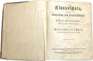 Türk, Daniel Gottlob. (1750–1813) Klavierschule, oder Anweisung zum Klavierspielen für Lehrer und Lernende, mit kritischen Anmerkungen - First Edition