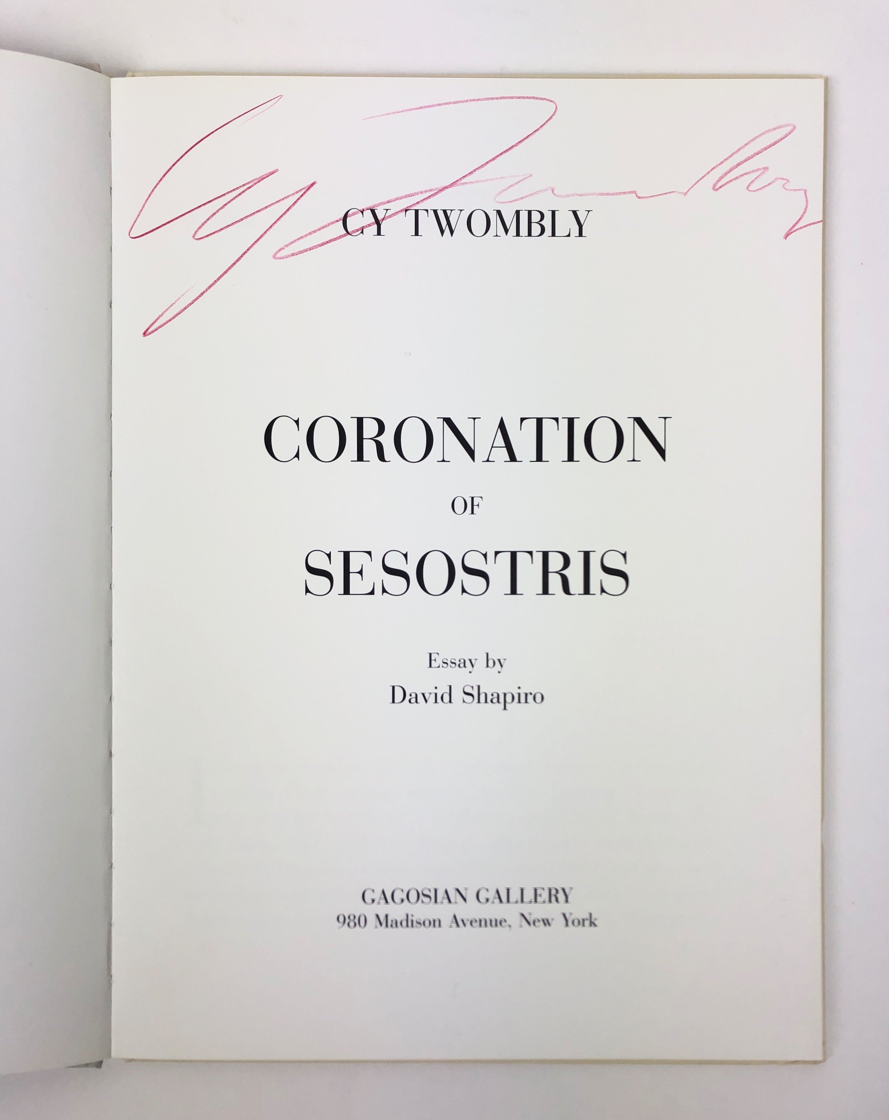 Twombly, Cy. (1928–2011) Coronation of Sesostris - SIGNED