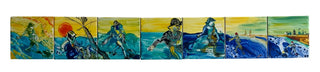 Skaya, Shura. The Sower (after Van Gogh), 2025. 6"x 6" (7) Mixed media on porcelain