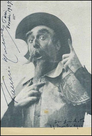 Marcoux, Vanni [Jean-Émile Diogène Marcoux]. (1877 - 1962) Signed Photograph as Don Quichotte