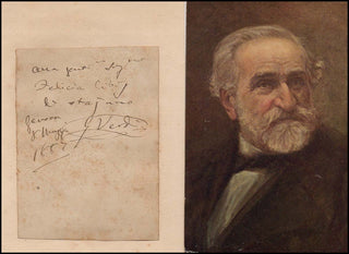 Verdi, Giuseppe. (1813–1901) Autograph Signature Ensemble