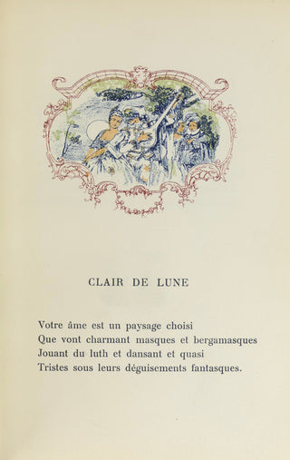 Verlaine, Paul. (1833-1896) Fêtes galantes, nombreuses lithographies de Serge de Solomko.