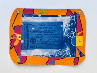 Koestenbaum, Wayne (b. 1958) Veronica Lake License Cyanotype Assemblage, 2025