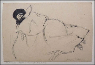 [Composer, after an Orgy] Villon, Jacques . (1875-1963) [YON-LUG (1864-1921)] Yon-Lug après une Nuit d'Orgie - ORIGINAL SIGNED DRAWING