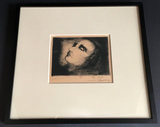 [Van Gogh, Vincent. (1853–1890)] Gachet, Paul. [van Ryssel, Paul] (1828–1909) Vincent Van Gogh on his Deathbed - ORIGINAL ETCHING INSCRIBED TO THE ARTIST'S SON