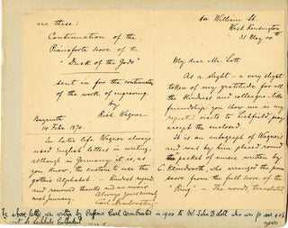 Wagner, Richard. (1813–1883) Autograph title-page for part of Götterdämmerung