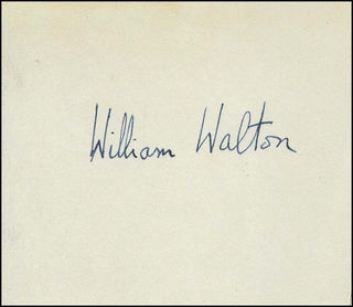 Walton, William. (1902–1983) Autograph Signature