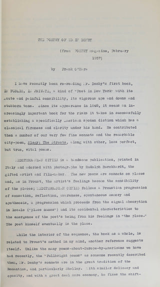 [Warhol, Andy. (1928–1987)] Berrigan, Ted. (ed.) C: A Journal of Poetry, vol. 1, no. 4. Sept. 1963.