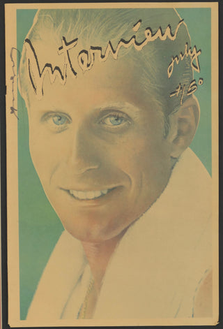 Warhol, Andy. (1928–1987) [Gerulaitis, Vitas (1954-1994)] Signed Interview Magazine Cover