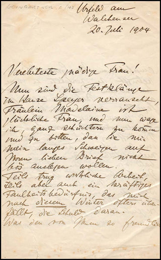 Weingartner, Felix. (1863–1942) Autograph Letter