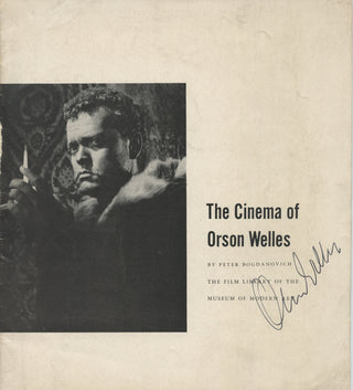 Welles, George Orson. (1915–1985) [Bogdanovich, Peter. (b. 1939)] The Cinema of Orson Welles by Peter Bogdanovich - SIGNED BY WELLES