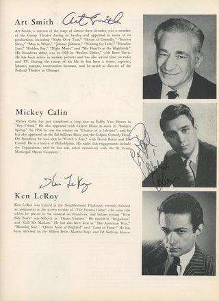 [Bernstein, Leonard. (1918-1990) & Sondheim, Stephen. (1930-2021)] Lawrence, Carol. (b. 1932) & Kert, Larry. (1930-1991) & Rivera, Chita. (b. 1933) & Smith, Art. (1899-1973) & Calin, Mickey. (b. 1935) & LeRoy, Ken. (1927-2019) & Theodore, Lee. (d. 1987) "